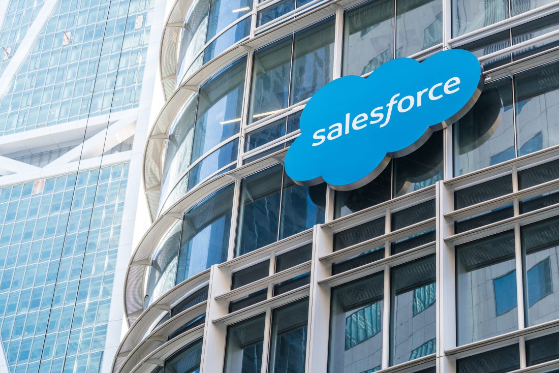 Salesforce skyline sign